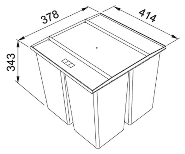 Franke EasySort recipient pentru resturi 29.5 l negru-roșu 121.0494.150