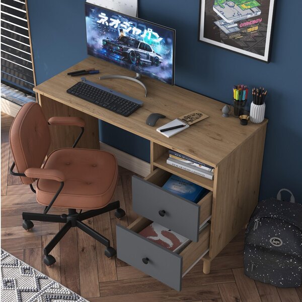 Masă PC Sikine 3 (nuc + antracit). 1094989