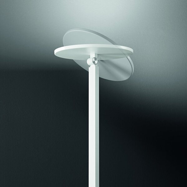 Fabas Luce Regina Lampadar LED, alb, CCT, dimabil, înălțime 180 cm, reglabil, Alb, Camera de zi / sufragerie, Metal, Modern