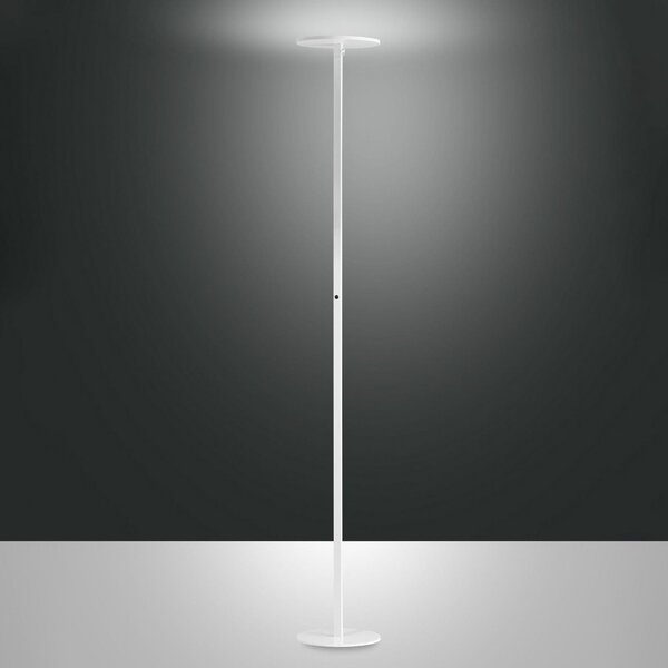Fabas Luce Regina Lampadar LED, alb, CCT, dimabil, înălțime 180 cm, reglabil, Alb, Camera de zi / sufragerie, Metal, Modern
