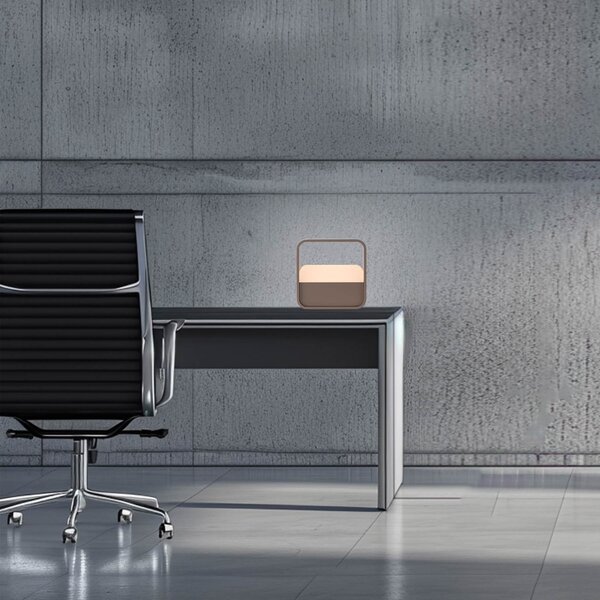 PURE Lampa de masă cu LED și baterie reîncărcabilă Go, bronz, aluminiu, reglabil, Bronz / Alamă Veche, Camera de zi / sufragerie, Aluminiu, Modern
