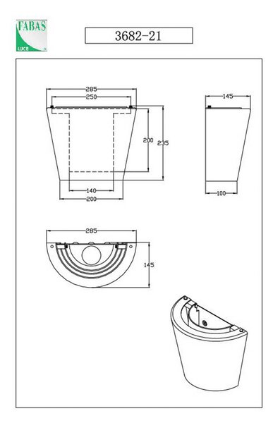 Fabas Luce Aplică Viki, chihlimbar, sticlă, acrilic, reglabil, Bej, Hol, Sticlă
