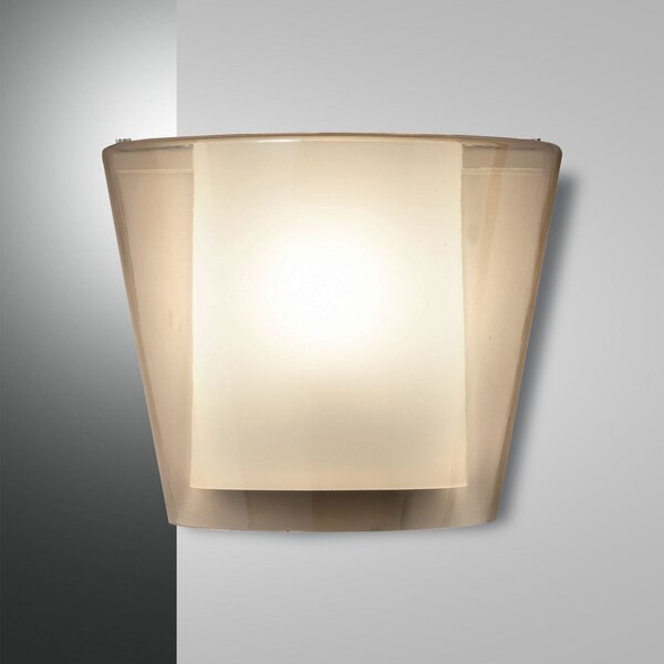 Fabas Luce Aplică Viki, chihlimbar, sticlă, acrilic, reglabil, Bej, Hol, Sticlă