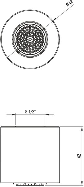 Deante Silia cap de duș 4.2x4.2 cm rotund || NQS_R30K