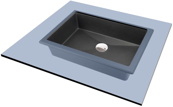 Deante Correo lavoar 50x35 cm dreptunghiular încastrat-sub blat antracit mat CQR_TU5U