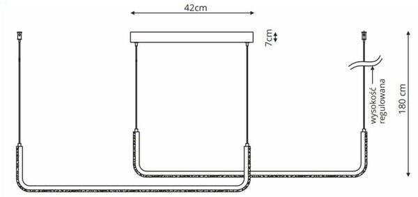 Light Prestige Malawi lampă suspendată 1x40 W negru LP-1015/2PBASIC