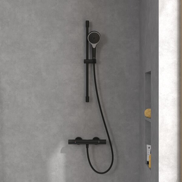 Villeroy & Boch Verve Showers set de duș perete negru TVS109007000K5