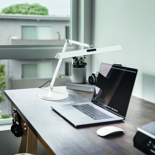 Fabas Luce Lampă de birou cu LED Beba, alb, CCT, reglabilă, reglabil, Alb, Studiu / Birou, Aluminiu, Modern