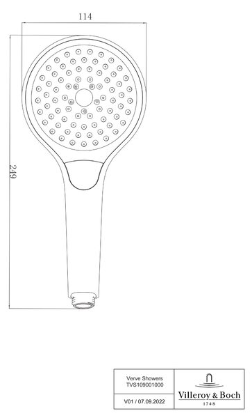 Villeroy & Boch Verve Showers duș de mână negru TVS109001000K5