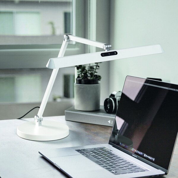 Fabas Luce Lampă de birou cu LED Beba, alb, CCT, reglabilă, reglabil, Alb, Studiu / Birou, Aluminiu, Modern