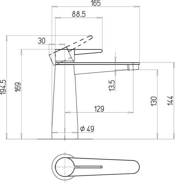 Villeroy & Boch Conum baterie lavoar stativ auriu TVW12700300176