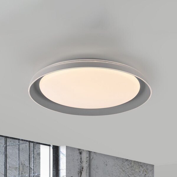 JUST LIGHT. GmbH Plafonieră Sati LED, plastic, gri, reglabil, Alb, Bucătărie, Plastic, Modern