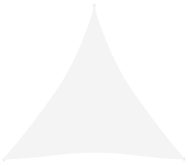 Parasolar, alb, 5x5x5 m, țesătură oxford, triunghiular