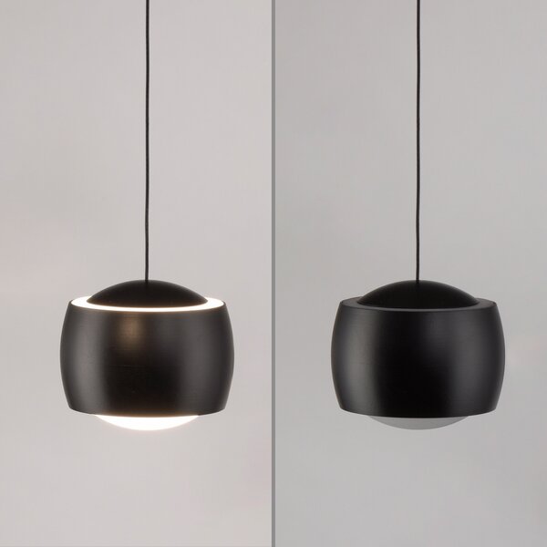 JUST LIGHT. GmbH Lampă suspendată LED Ballini, negru, Switchmo, reglabil, Negru, Camera de zi / sufragerie, Metal, Modern