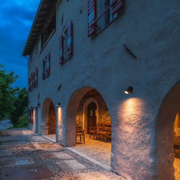 SLV LED lampă de perete pentru exterior R-Cube, antracit, aluminiu, Ø 10 cm, reglabil, Negru, Aluminiu, Modern