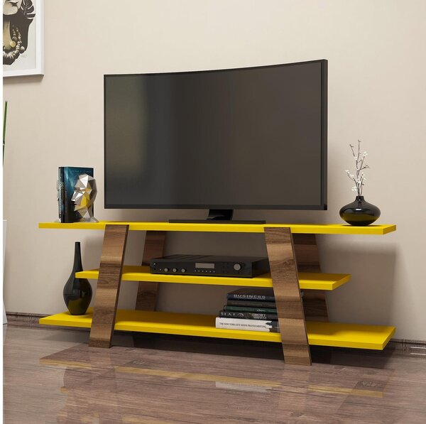 Masă TV Bopubi 2 (nuc + galben). 1095111