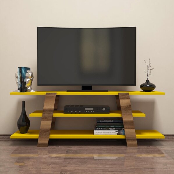 Masă TV Bopubi 2 (nuc + galben). 1095111