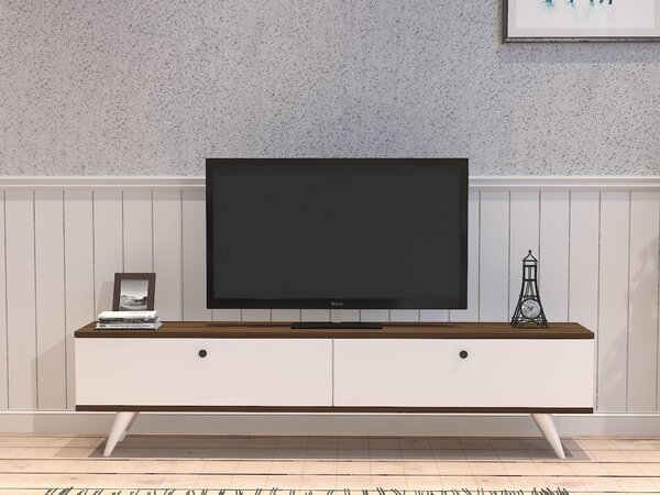 Masă TV/Dulap Tamoku (alb + Nuc) . Promo -15%. 1095128