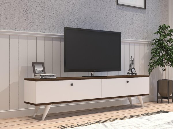 Masă TV/Dulap Tamoku (alb + Nuc) . Promo -15%. 1095128