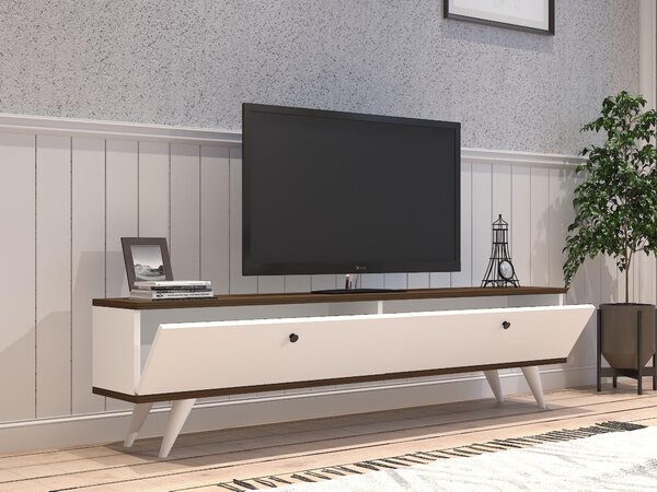 Masă TV/Dulap Tamoku (alb + Nuc) . Promo -15%. 1095128