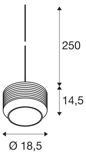 SLV Lampă suspendată Pantilo Rope 19, maro/chihlimbar/auriu, sticlă, Ø 19 cm, reglabil, Maro / Rugină, Camera de zi / sufragerie, Sticlă, Modern