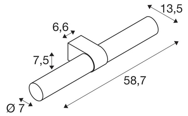 SLV Aplică de perete cu LED pentru baie Lygant double, albă, din aluminiu, Alb, Baie, Aluminiu, Modern