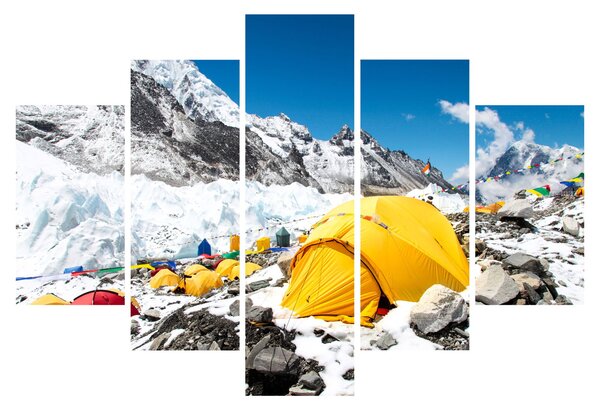 Tablou - Camping la munte (150x105 cm)
