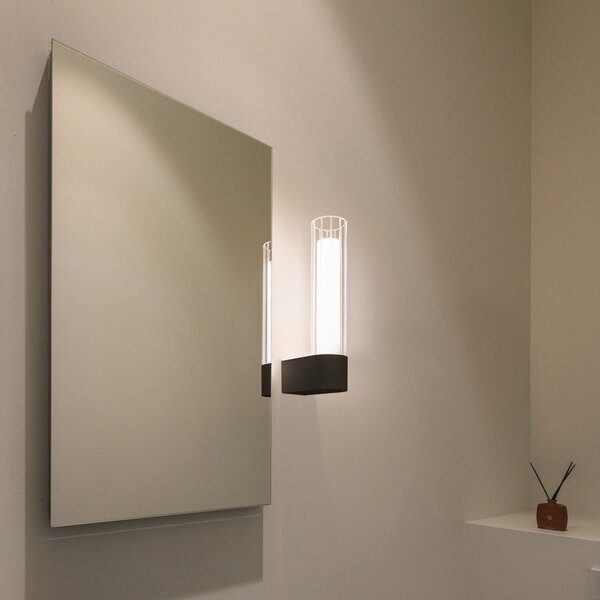 SLV Aplică de perete cu LED pentru baie Lygant, model simplu, negru, aluminiu, Negru, Baie, Aluminiu, Modern