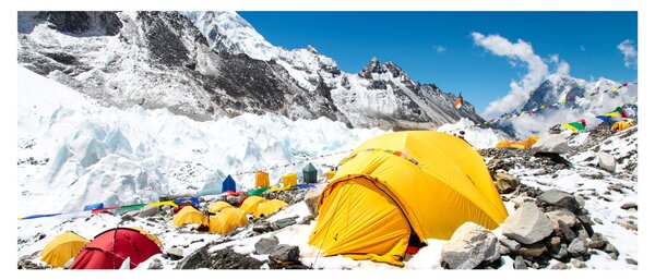 Tablou - Camping la munte (120x50 cm)