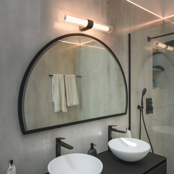 SLV Aplică de perete cu LED pentru baie Lygant double, negru, aluminiu, Negru, Baie, Aluminiu, Modern