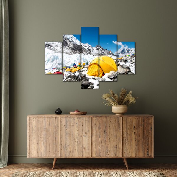 Tablou - Camping la munte (150x105 cm)
