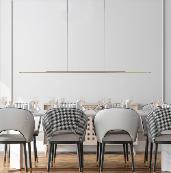 PURE LED lampă suspendată Suprafață, bronz 160 cm aluminiu 3.000 K, reglabil, Bronz / Alamă Veche, Camera de zi / sufragerie, Aluminiu, Modern