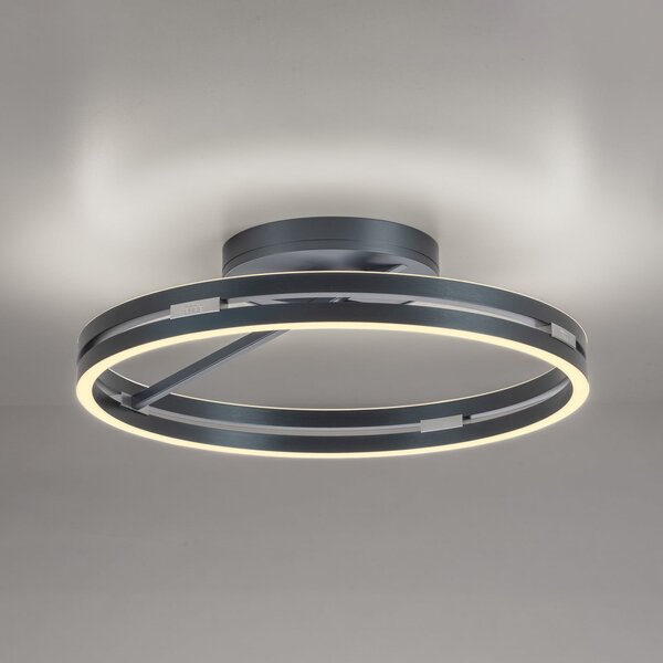 Plafoniere PURE, PURE Loop, reglabil, Gri, Camera de zi, Aluminiu, Modern