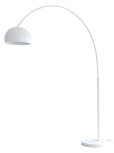 Lampadar din metal/marmura 195 cm alb, 1 bec
