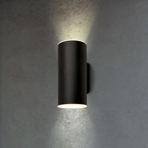 Briloner Lampă de perete LED reîncărcabilă pentru exterior 3786015, negru Dimmer tactil, reglabil, Negru, Plastic, Modern, Priză de perete sus / jos