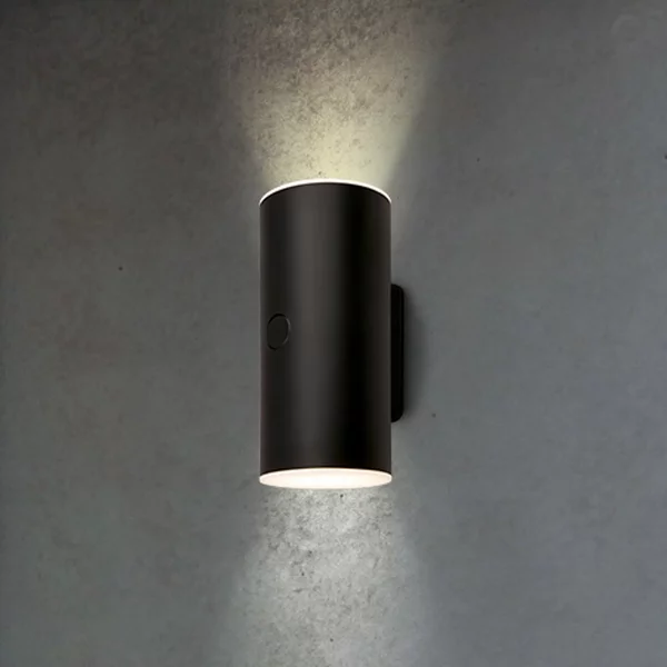 Briloner Lampă de perete LED reîncărcabilă pentru exterior 3786015, negru Dimmer tactil, reglabil, Negru, Plastic, Modern, Priză de perete sus / jos