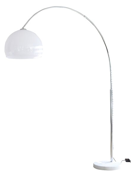 Lampadar din metal/marmura/plastic 208 cm alb, 1 bec