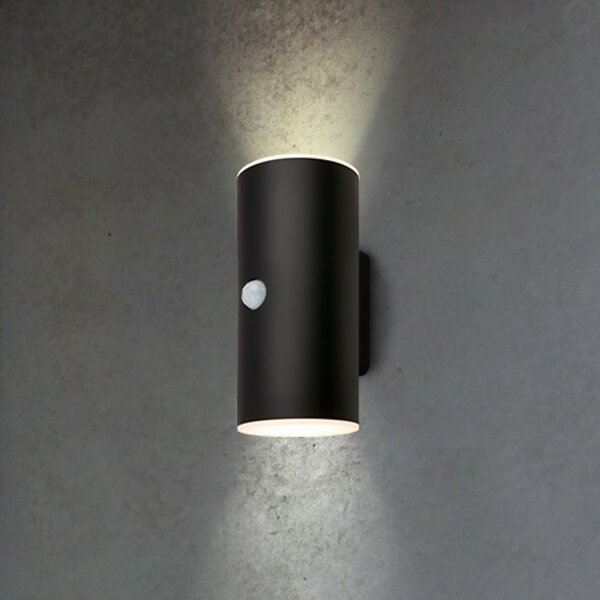 Briloner LED reîncărcabilă în aer liber lumina de perete 3787015, negru, senzor, sus /, Negru, Plastic, Modern, Priză de perete sus / jos