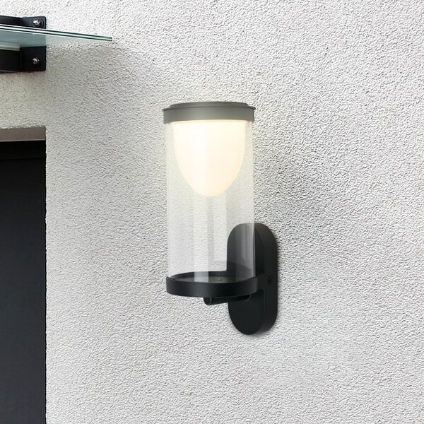 Briloner LED reîncărcabilă în aer liber lumina de perete 3930015, negru, touch dimmer, reglabil, Negru, Metal, Modern, Perete rotund