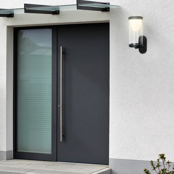 Briloner LED reîncărcabilă în aer liber lumina de perete 3930015, negru, touch dimmer, reglabil, Negru, Metal, Modern, Perete rotund