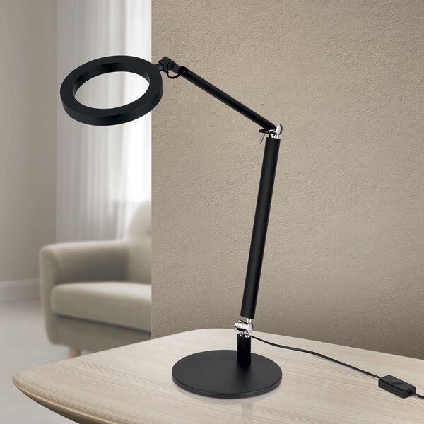 ORION Ringo LED lampă de masă, negru, metal, reglabil, dimmable, reglabil, Negru, Camera de zi / sufragerie, Metal, Modern