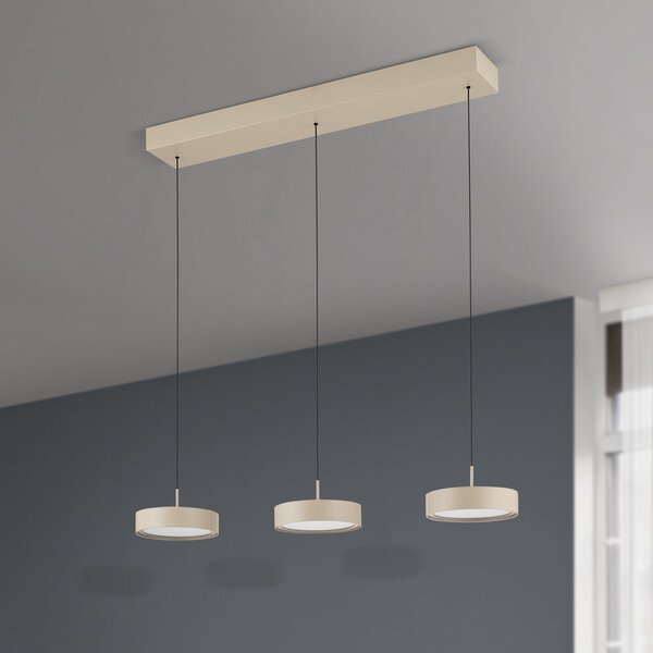 ORION Teide LED lampă suspendată, kaki, metal, reglabilă pe înălțime, reglabil, Verde, Camera de zi / sufragerie, Metal, Modern