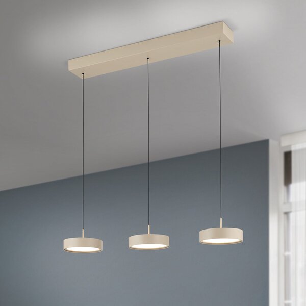 ORION Teide LED lampă suspendată, kaki, metal, reglabilă pe înălțime, reglabil, Verde, Camera de zi / sufragerie, Metal, Modern