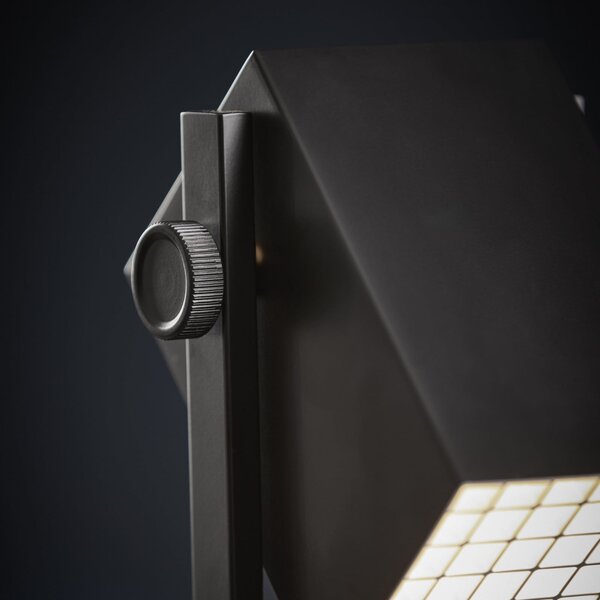 FRANDSEN BF Quadro lampă de masă, negru, înălțime 45 cm, metal, Negru, Camera de zi / sufragerie, Metal, Design