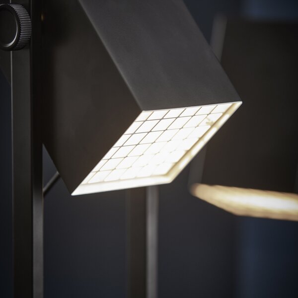 FRANDSEN BF Quadro lampă de masă, negru, înălțime 45 cm, metal, Negru, Camera de zi / sufragerie, Metal, Design