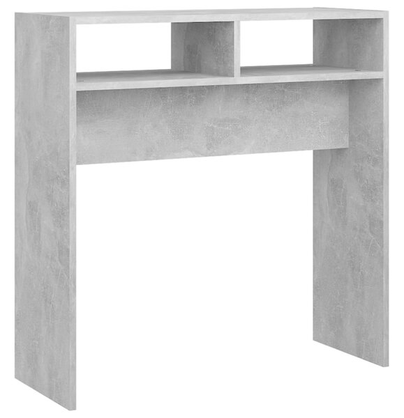 Masă consolă, gri beton, 78x30x80 cm, PAL
