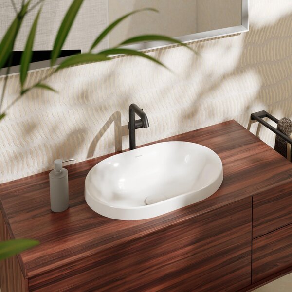 Hansgrohe Xuniva U lavoar 55x40 cm ovale încastrat alb mat 60157450