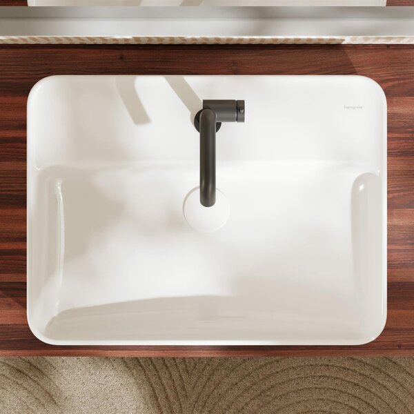 Hansgrohe Xuniva Q lavoar 60x45 cm dreptunghiular de blat alb mat 61082450