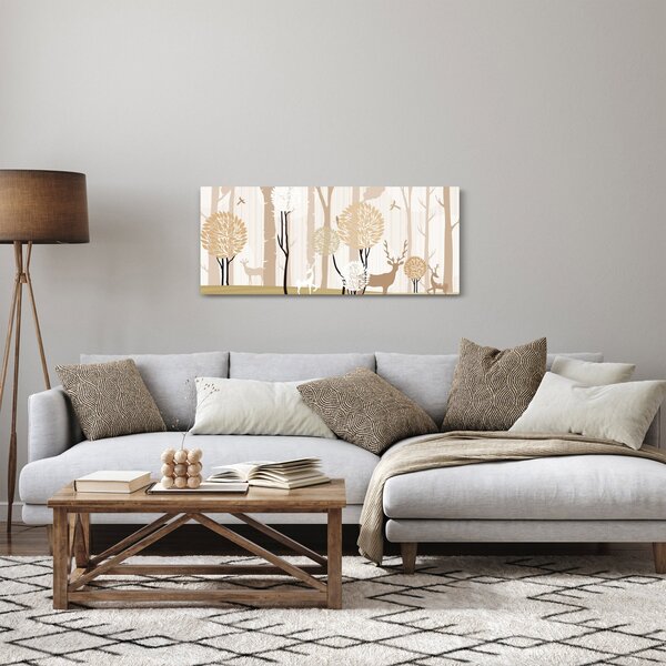 Tablou - Pădure ilustrată (120x50 cm)