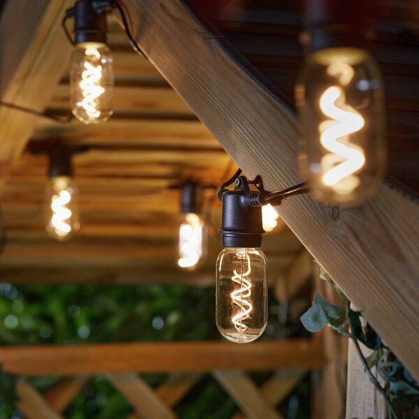 SMART GARDEN Ghirlandă luminoasă LED solară Vintage 365, 8 becuri, sticlă, IP44, Transparent, Sticlă